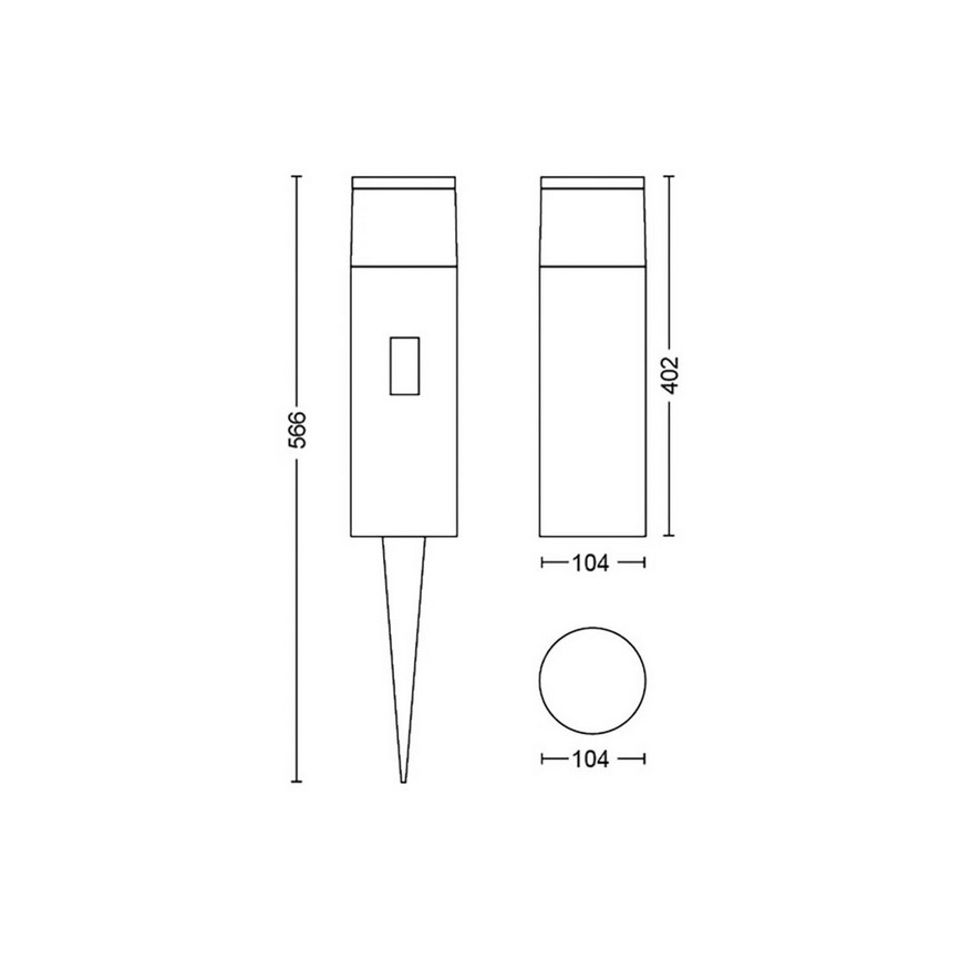 Philips 17437/30/P7 - LED RGB Außenlampe HUE CALLA LED/8W/230V IP65