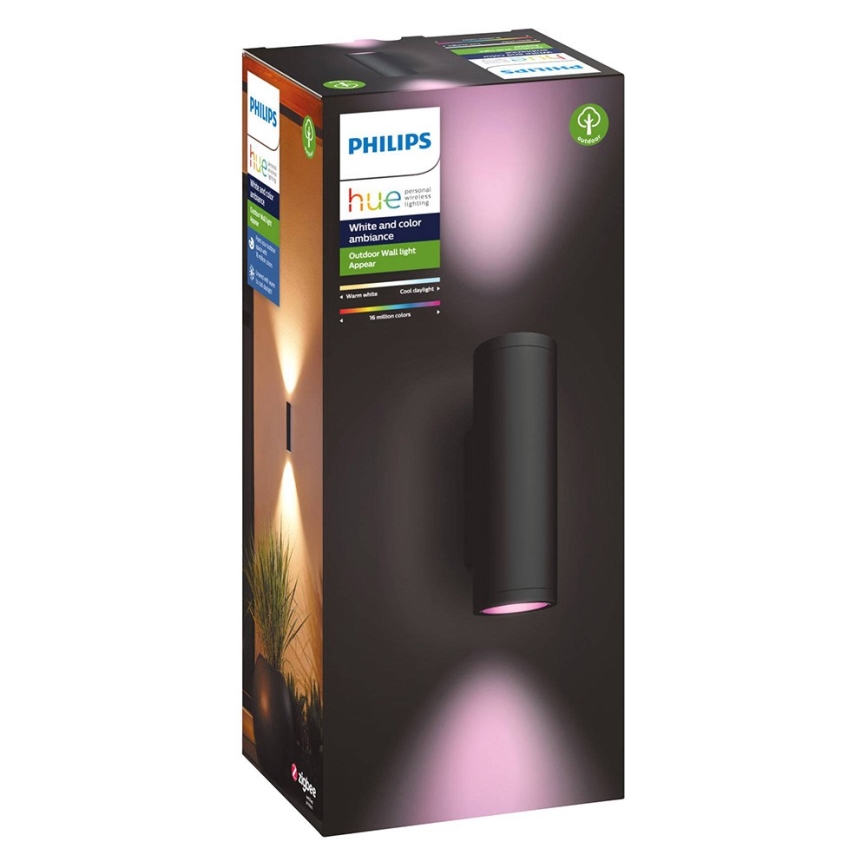 Philips - Dimmbare LED-RGBW-Außenwandleuchte Hue APPEAR 2xLED/8W/230V IP44