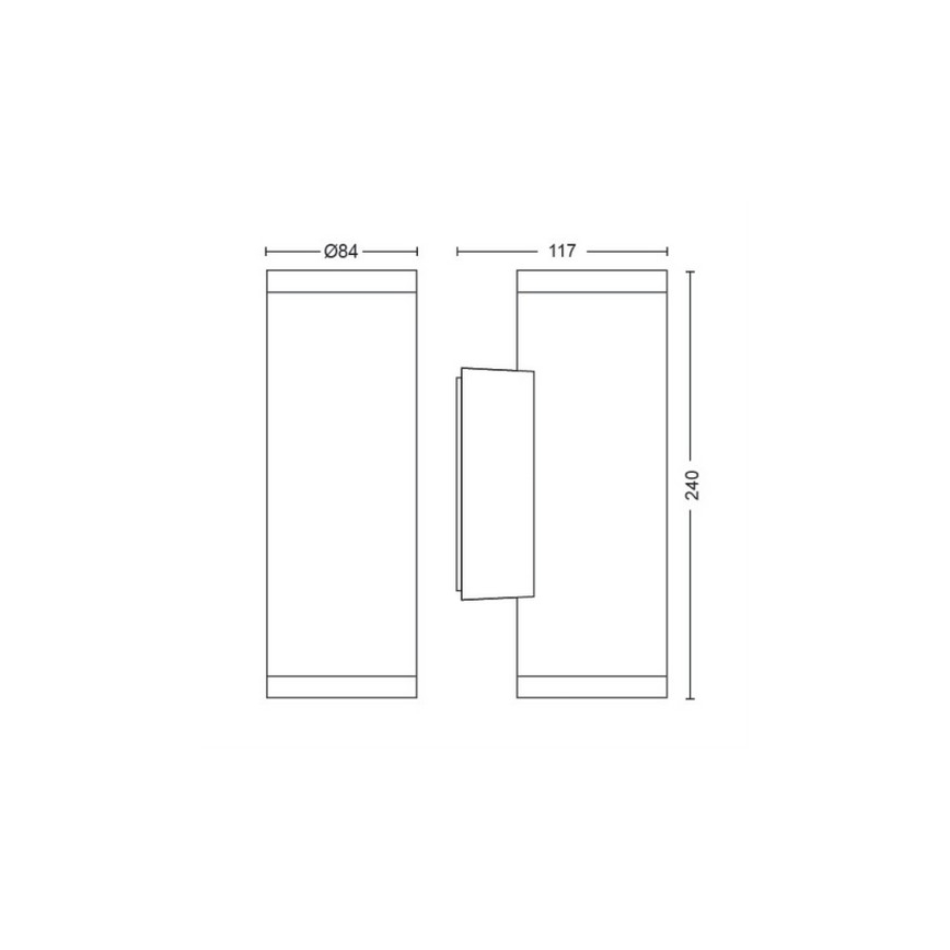 Philips - Dimmbare LED-RGBW-Außenwandleuchte Hue APPEAR 2xLED/8W/230V IP44