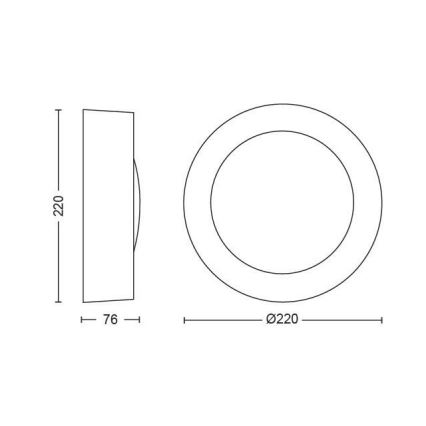 Philips - Dimmbare LED-RGBW-Außenwandleuchte Hue DAYLO LED/15W/230V 2000-6500K IP44