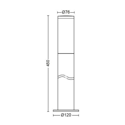 Philips - Außenlampe UTRECHT 1xE27/20W/230V IP44 45 cm