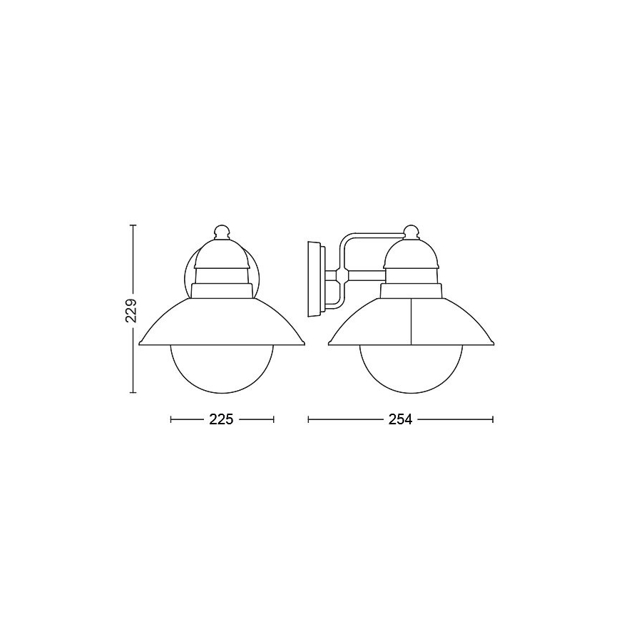 Philips - Outdoor-Wandleuchte 1xE27/60W/230V IP44