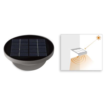 Philips 17808/87/16 - Solar-Sensorleuchte MYGARDEN DUSK 1xLED/1W/3,7V