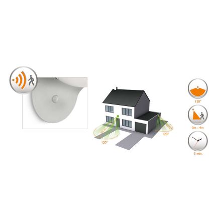 Philips 17808/87/16 - Solar-Sensorleuchte MYGARDEN DUSK 1xLED/1W/3,7V
