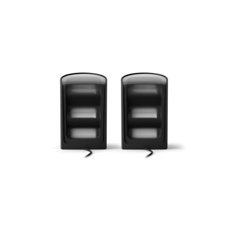 Philips - Set mit 2x dimmbaren LED RGBW-Projektionsleuchten Hue PLAY Wall Washer LED/20W/230V 2000–6500K schwarz