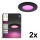 Philips - 2er-Set RGBW-LED-Downlights Hue SLIM, dimmbar, LED/8,3W/230V 2000-6500K, schwarz, IP44