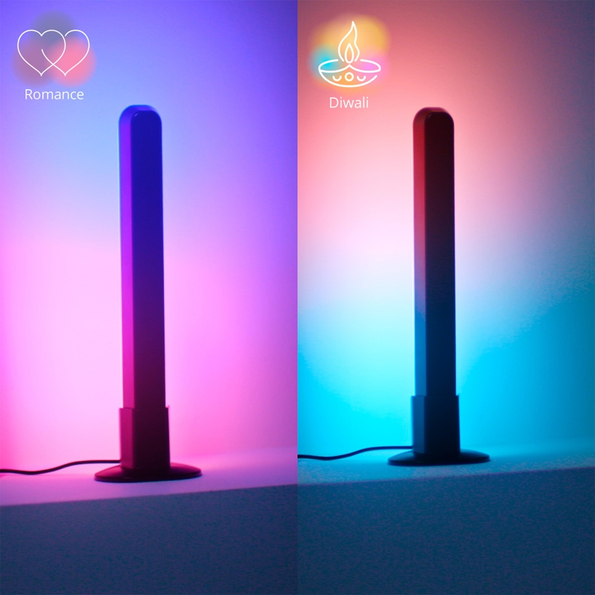 Philips - 2er-Set SMART GRADIENT RGBIC-LED-Leuchten, dimmbar, LED/8W/230V, 2700-6500K, Wi-Fi