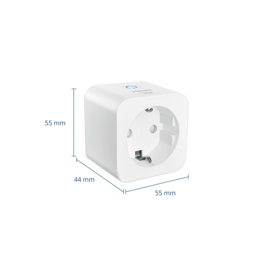 Philips - 2er-Set Smart-Steckdose SCHUKO 2300W + Energiemessgerät Wi-Fi