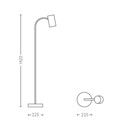 Philips 36056/31/E7 - Stehlampe  MYLIVING HIMROO 1xE27/15W/230V