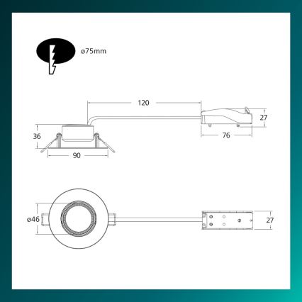 Philips - 3er-Set dimmbare LED-Einbauleuchten CILANTRO LED/5W/230V 4000K weiß