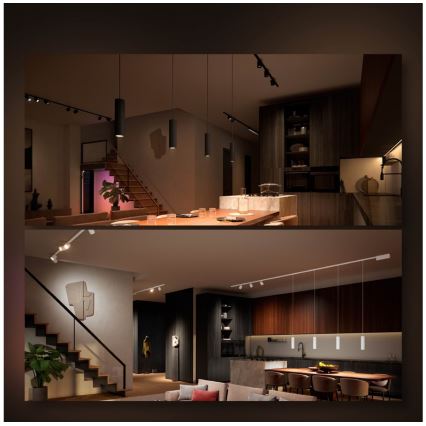 Philips - 3er-Set dimmbare LED RGB-Pendelleuchten mit Kabel für das Hue-Schienensystem PERIFO LED RGB/15,6W/230V 2000-6500K