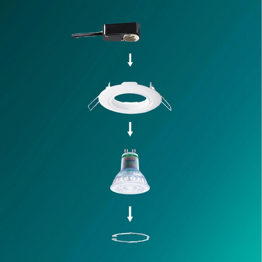 Philips - 3er-Set Einbauleuchte PERIDOT 1xGU10/7W/230V weiß