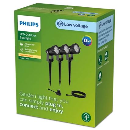 Philips - SET 3x LED Außenstrahler CAPER LED/1,5W/24/230V IP44