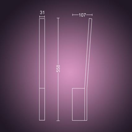 Philips 40902/31/P9 - LED Wandleuchte HUE LIANE 1xLED/12W/230V