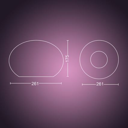 Philips 40904/31/P9 - LED Tischlampe HUE FLOURISH 1xE27/9,5W/230V