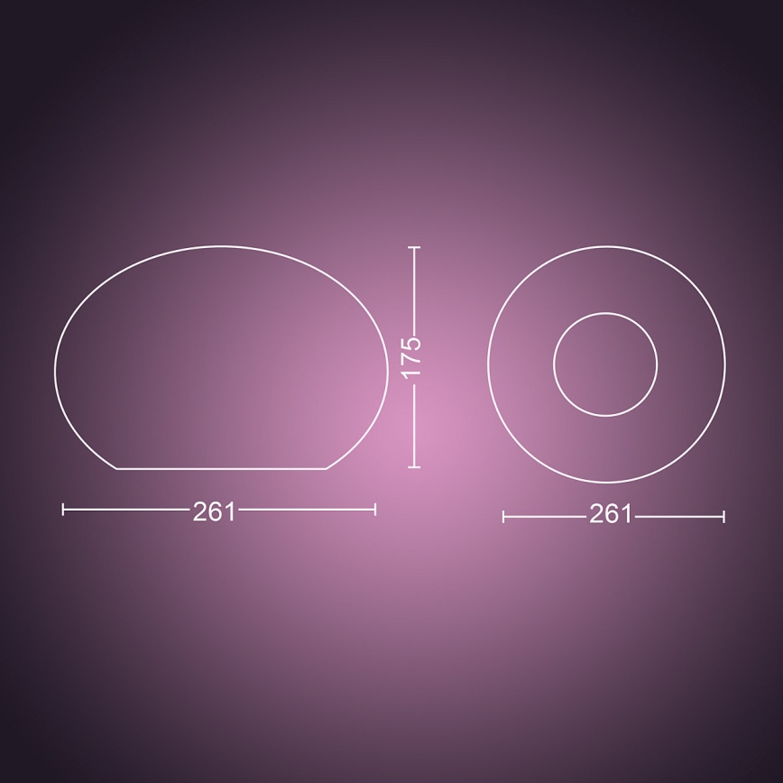 Philips 40904/31/P9 - LED Tischlampe HUE FLOURISH 1xE27/9,5W/230V