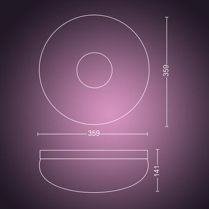 Philips 40905/31/P9 - LED Deckenleuchte HUE FLOURISH LED/32W/230V