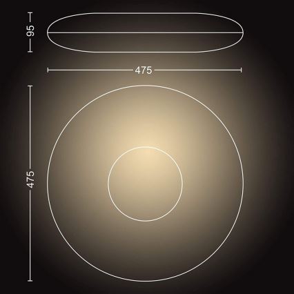 Philips - LED-Dimmleuchte Hue CHER LED/33,5W/230V + Fernbedienung