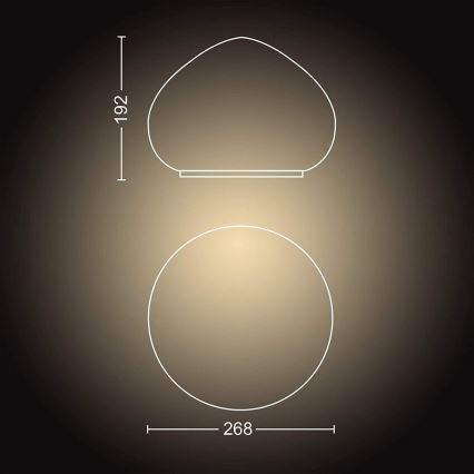 Philips - LED dimmbare Lampe Hue WELLNER 1xE27/8,5W/230V + Fernbedienung