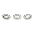 Philips 50113/87/P0 - SET 3x LED dimmbare Einbaubeleuchtung CASEMENT 3xLED/4,5W/230V