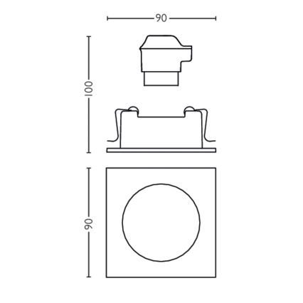 Philips 50191/87/PN - Einbaubeleuchtung MYLIVING ENNEPER 1xGU10/5,5W/230V