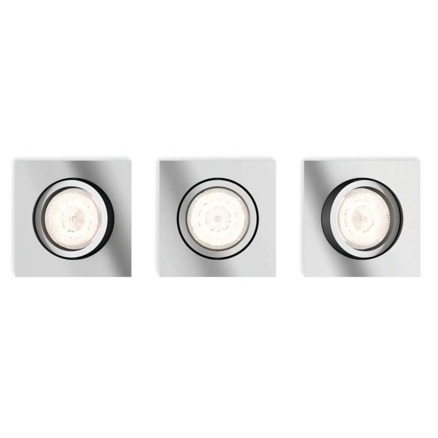 Philips  50393/11/P0 - SET 3x LED Dimmbare Einbauleuchte SHELLBARK LED/4,5W/230V
