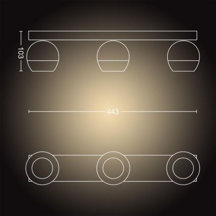 Philips - LED dimmbare Spot Hue BUCKRAM 3xGU10/5W/230V