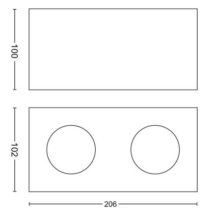 Philips 50492/31/P0 - Dimmbarer LED-Strahler MYLIVING BOX 2xLED/4,5W/230V