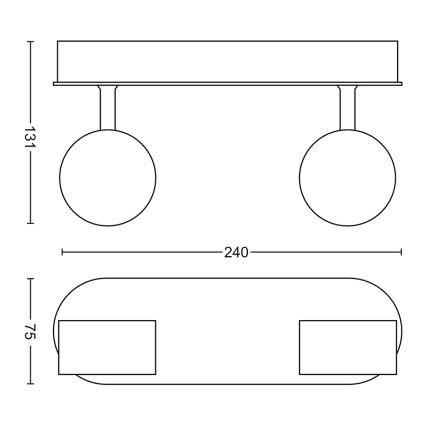 Philips - Dimmbarer LED-Strahler 2xLED/4,5W/230V