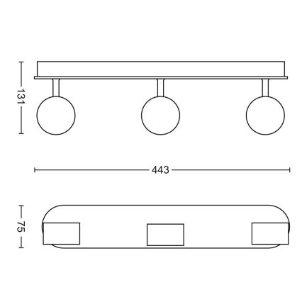 Philips - Dimmbarer LED-Strahler 3xLED/4,5W/230V