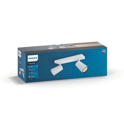 Philips 50572/31/PN - Spotlight MYLIVING PAISLEY 2xGU10/10W/230V
