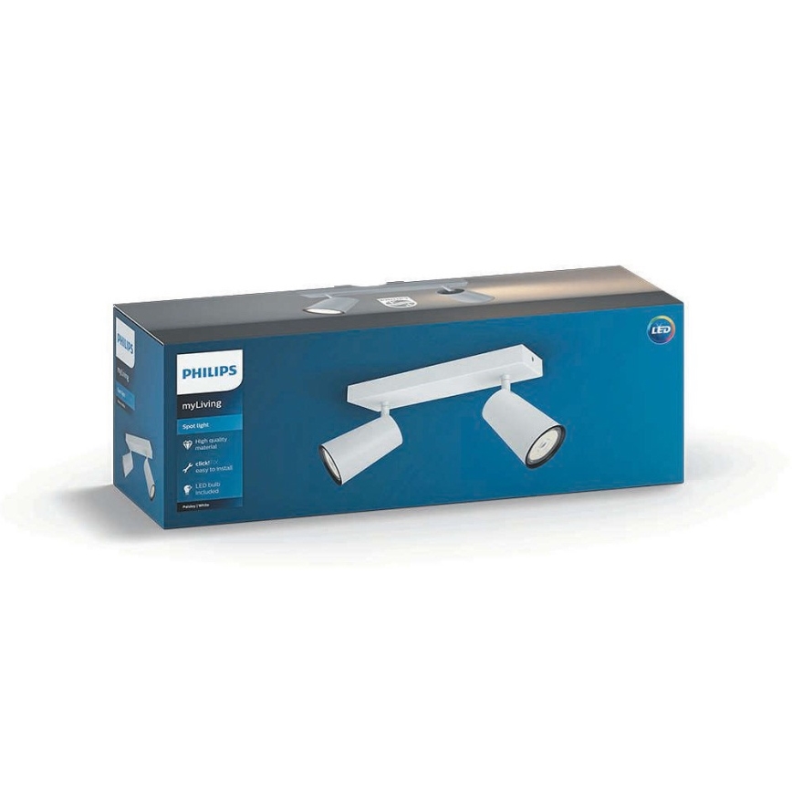 Philips 50572/31/PN - Spotlight MYLIVING PAISLEY 2xGU10/10W/230V