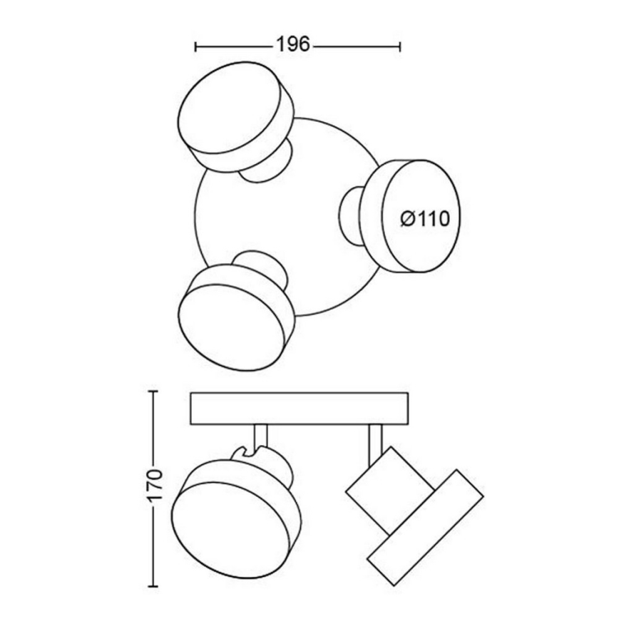 Philips - LED Spotleuchte 3xLED/4,5W/230V