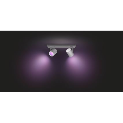 Philips - Dimmbarer LED-RGBW-Strahler Hue ARGENA 2xGU10/5,7W/230V