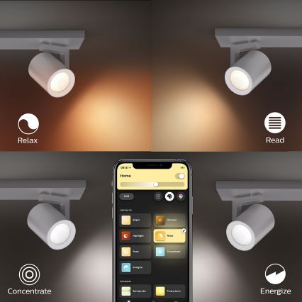 Philips 50624/48/P7 - LED Spotleuchte HUE ARGENA 4xGU10/5,7W/230V