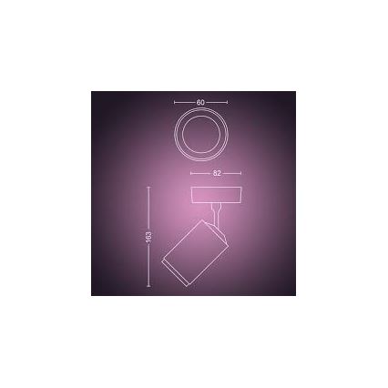 Philips 50631/30/P7 - LED RGB Spotleuchte HUE FUGATO 1xGU10/5,7W/230V