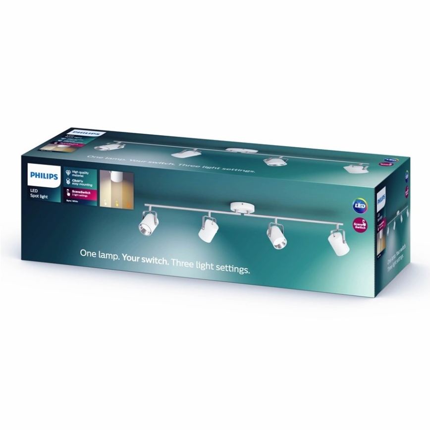 Philips - LED Einbauleuchte 4xLED/4,3W/230V 2200/2500/2700K