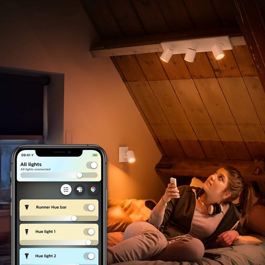 Philips - LED dimmbares Leuchtmittel Hue RUNNER 1xGU10/5W/230V + Fernbedienung