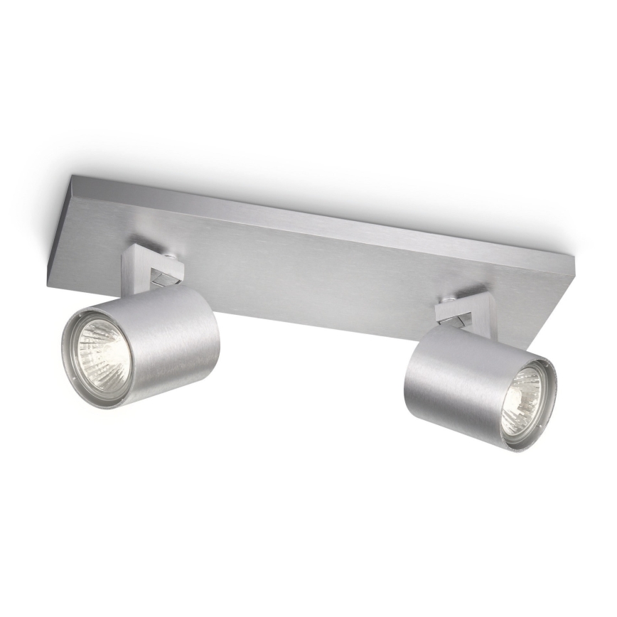 Philips 53092/48/16 - Spotleuchte RUNNER silber 2xGU10/35W/230V