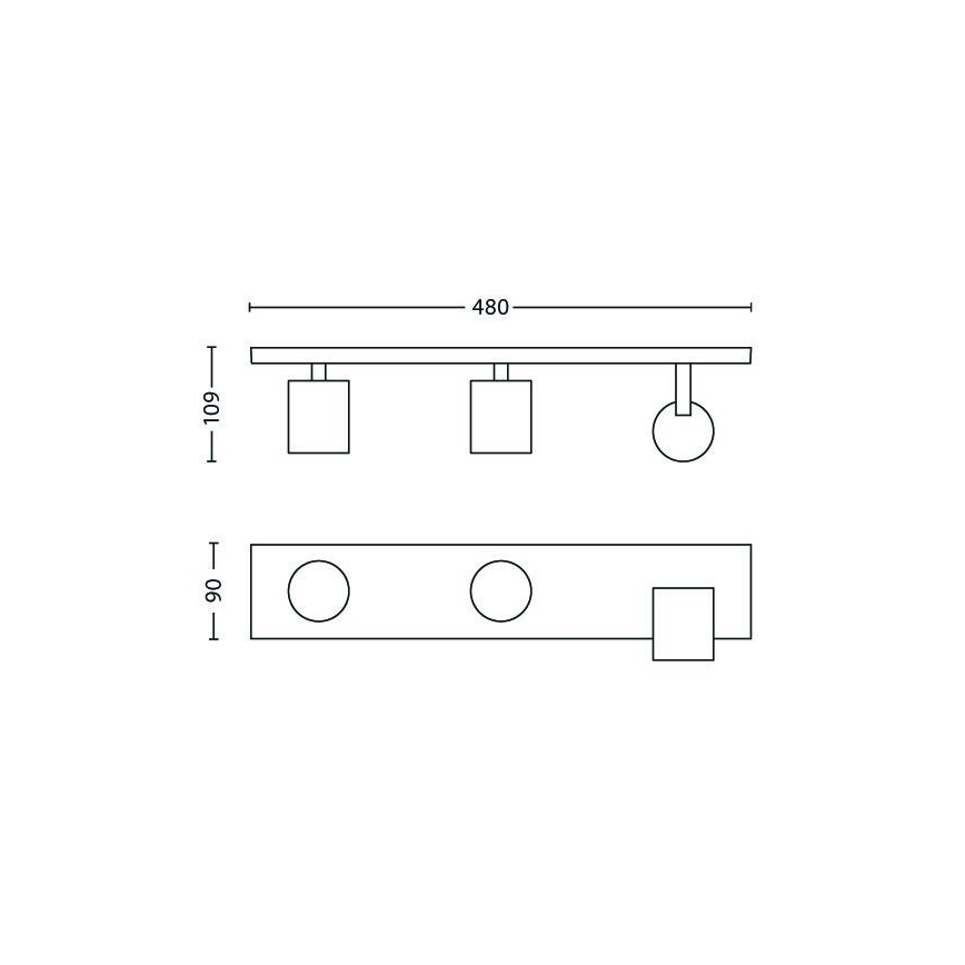 Philips - Dimmbarer LED RGBW Strahler 3xGU10/4,8W/230V matt chrom + Fernbedienung