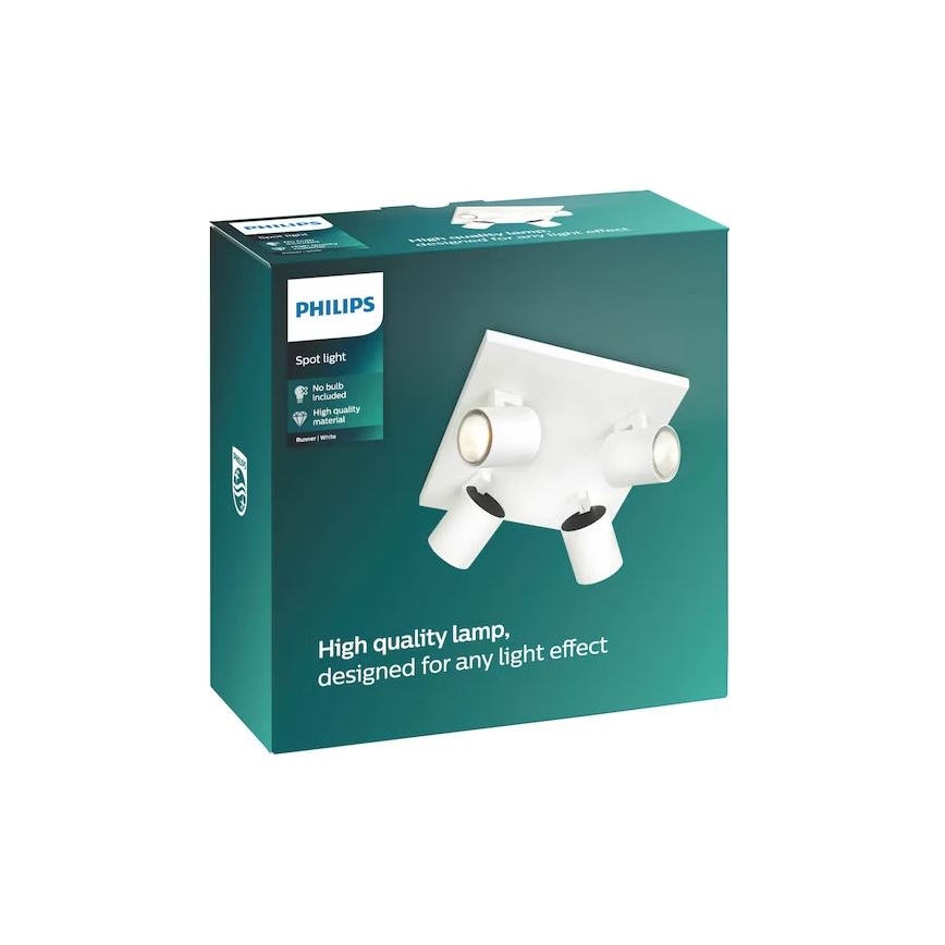 Philips - Deckenstrahler RUNNER 4xGU10/20W/230V weiß