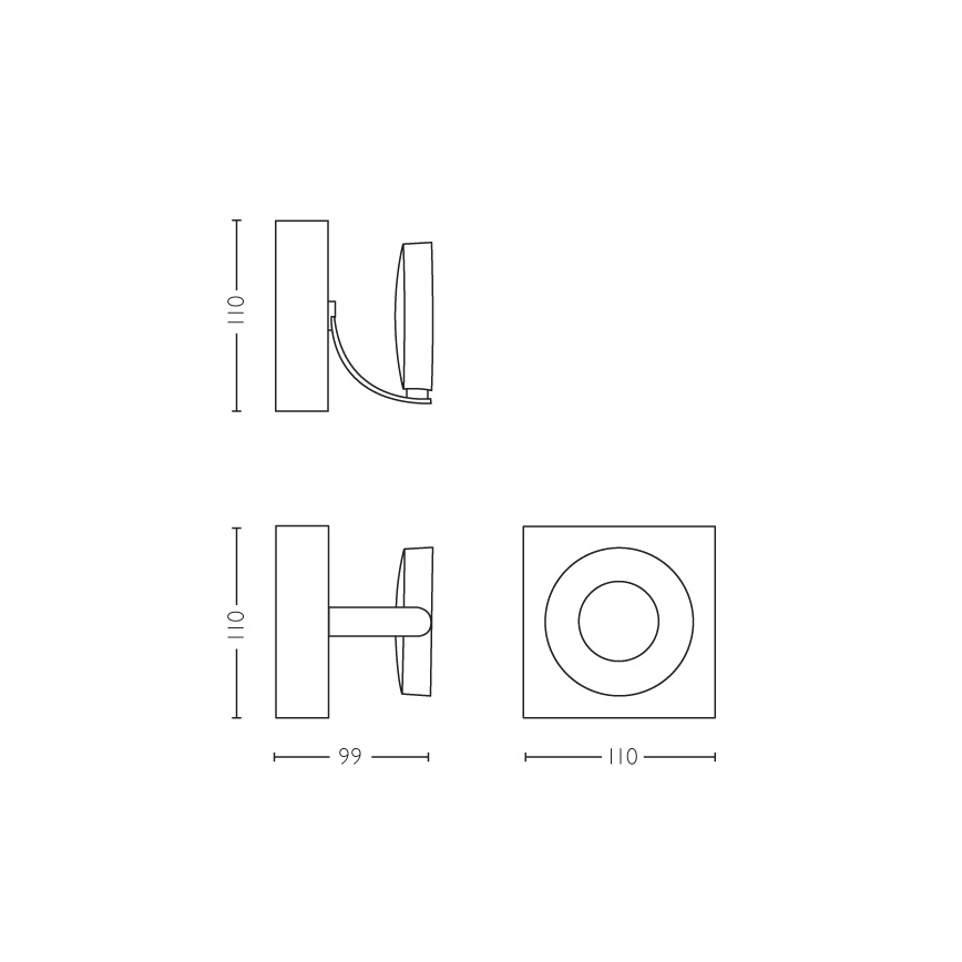 Philips 53170/31/P0 - Spotlight MYLIVING CLOCKWORK 1xLED/4,5W/230V