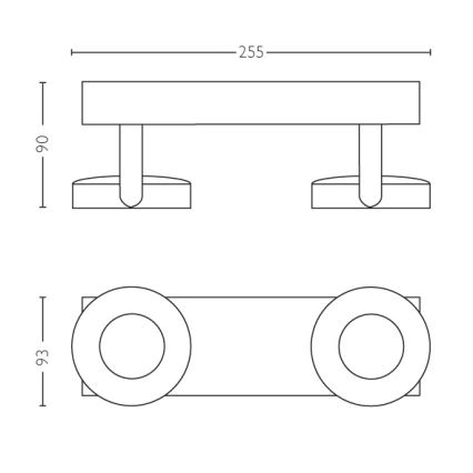 Philips 53172/31/P0 - Spotlight MYLIVING CLOCKWORK 2xLED/4,5W/230V
