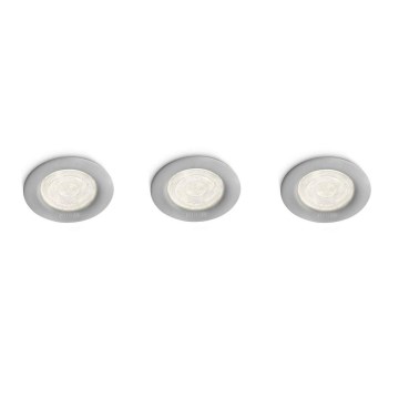 Philips 59100/87/16 - SET 3x LED Einbaustrahler MYLIVING SCEPTRUM 3xLED/3W/230V