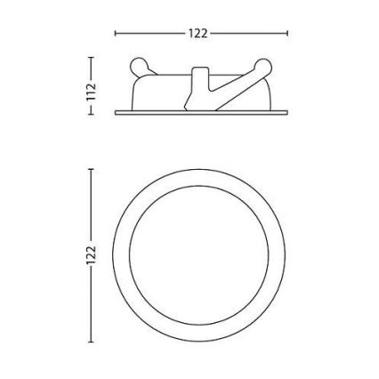 Philips - Dimmbare LED-Einbauleuchte/4,5W/230V