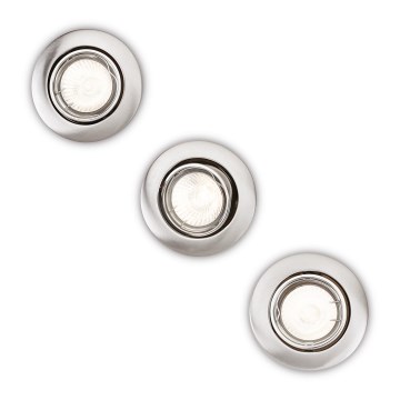Philips 59243/17/E7 - SET 3x Einbauleuchte 1xGU10/50W/230V