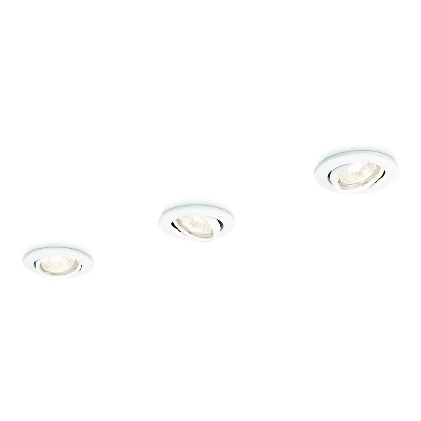 Philips 59243/31/E7 - SET 3x Einbauleuchte ENIF 1xGU10/50W/230V