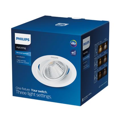 Philips - LED-Deckeneinbauleuchte 1xLED/3W/230V 2700K