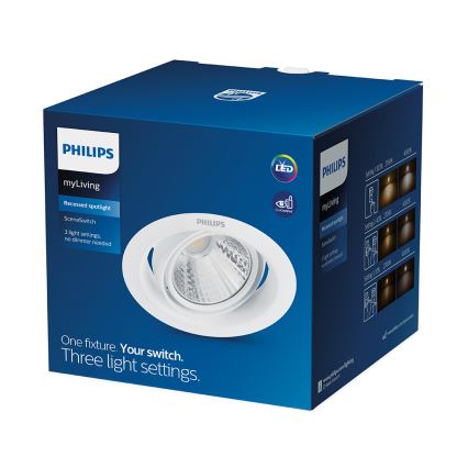 Philips - dimmbare LED-Einbauleuchte SCENE SWITCH LED/7W/230V 2700K