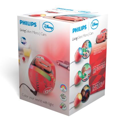 Philips 71704/32/16 - Dekoration Kinder LED Leuchte LIVINGCOLORS MICRO DISNEY CARS 1xRGB LED/4,7W/230V